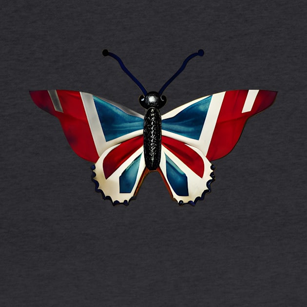 Union Jack Butterfly by Artiface